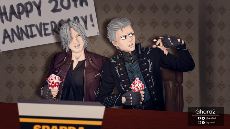 DMC 20th Anniv piece - Dante and Vergil